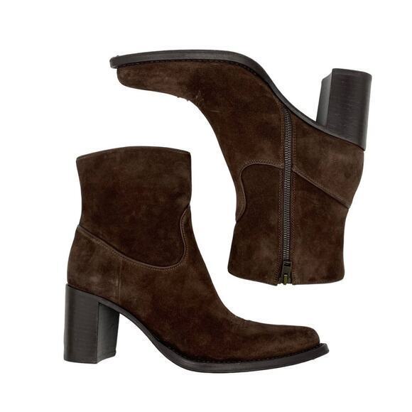 RE/DONE Brown suede 90’s western boot cowboy boot - Picture 7 of 8